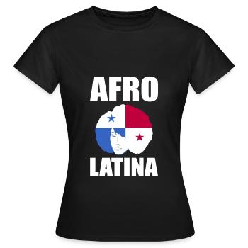 Afro Latina - Frauen T-Shirt - Schwarz - Vorne - AI Model Female 172 dark (172cm)