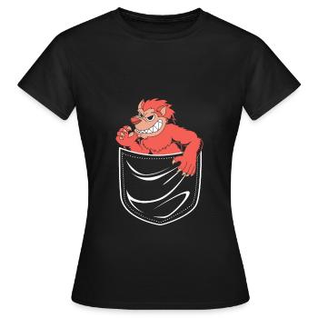 Werwolf - Frauen T-Shirt - Schwarz - Vorne - AI Model Female 172 dark (172cm)