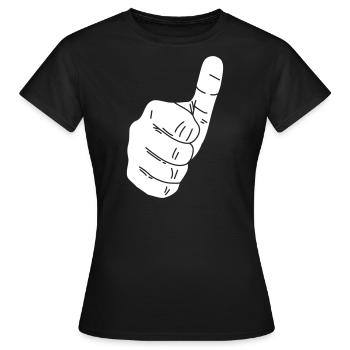 Thumbs up - Thumbs up - Women's T-Shirt - black - Front - AI Model Female 172 dark (172cm)