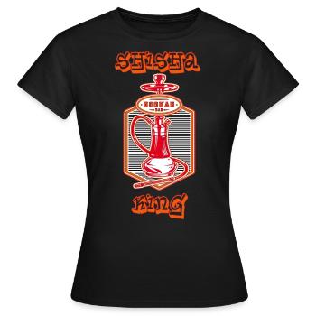Shisha Hookah Shishabar heizen und rauchen - Frauen T-Shirt - Schwarz - Vorne - AI Model Female 172 dark (172cm)