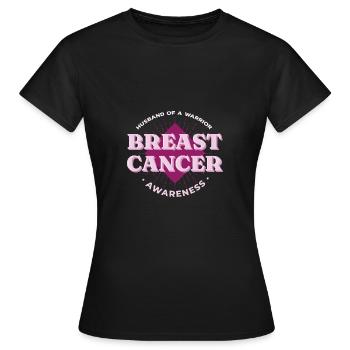 Mari d’une survivante du cancer du sein Vintage Avars - T-shirt Femme - noir - Devant - AI Model Female 172 dark (172cm)