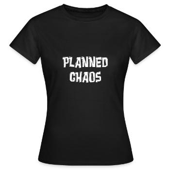 PLANNED CHAOS - Women's T-Shirt - black - Front - AI Model Female 172 dark (172cm)