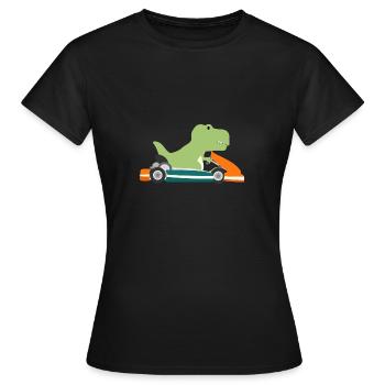 Gokart Trex - T-shirt Femme - noir - Devant - AI Model Female 172 dark (172cm)