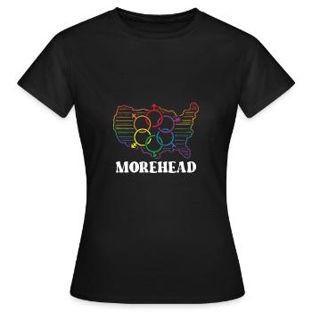 Morehead Pride Month Proud Flag LGBT Community - T-shirt Femme - noir - Devant - AI Model Female 172 dark (172cm)
