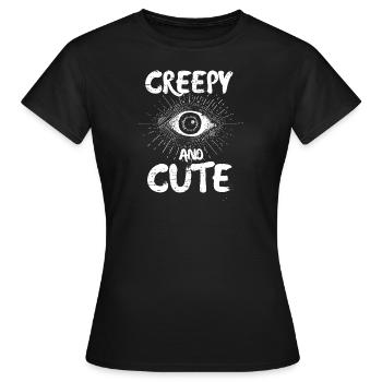 Gruselig und Süß - Frauen T-Shirt - Schwarz - Vorne - AI Model Female 172 dark (172cm)