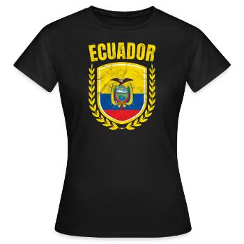 Ecuador - Frauen T-Shirt - Schwarz - Vorne - AI Model Female 172 dark (172cm)