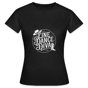Line Dance Diva - Women's T-Shirt - black - Front - AI Model Female 172 dark (172cm)