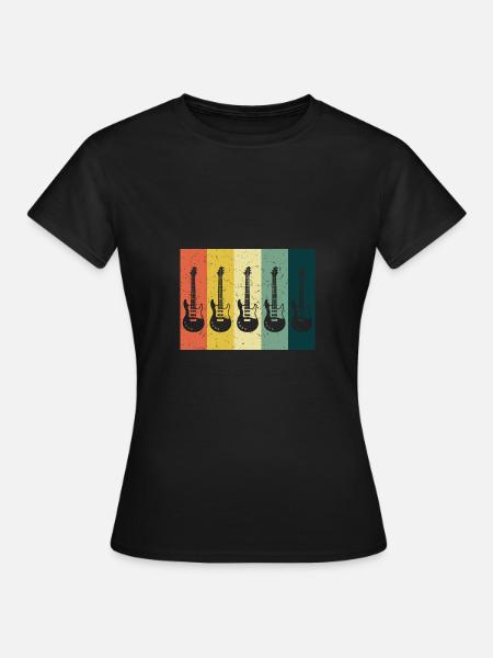 Vintage Guitar Retro Idea for Men Women - Women's T-Shirt - black