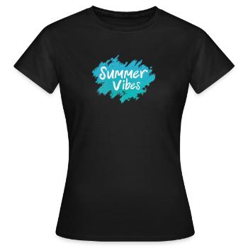 Profitez des vacances d'été, vacances à la plage - T-shirt Femme - noir - Devant - AI Model Female 172 dark (172cm)