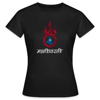 Méditation Shiva - T-shirt Femme - noir - Devant - AI Model Female 172 dark (172cm)
