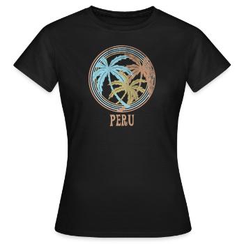 Peru - Frauen T-Shirt - Schwarz - Vorne - AI Model Female 172 dark (172cm)