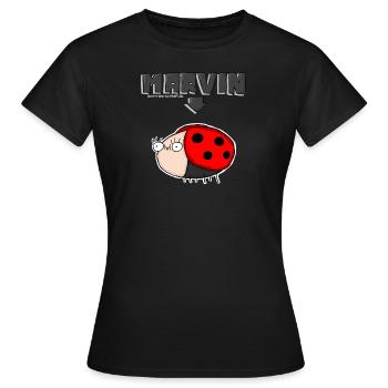 Marvin - Premium Longsleeve - Women - Women's T-Shirt - black - Front - AI Model Female 172 dark (172cm)