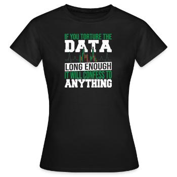 Analyse des données Intégration des données Science des données - T-shirt Femme - noir - Devant - AI Model Female 172 dark (172cm)