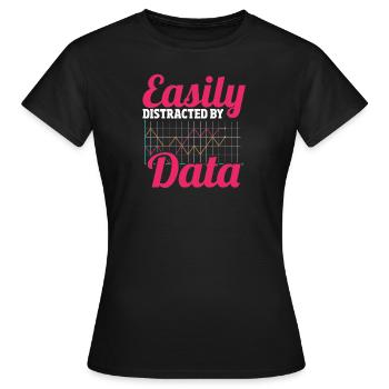 Data Entry Analyst Data Engineer Data - Women's T-Shirt - black - Front - AI Model Female 172 dark (172cm)