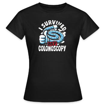 Diagnostic endoscopie, coloscopie - T-shirt Femme - noir - Devant - AI Model Female 172 dark (172cm)