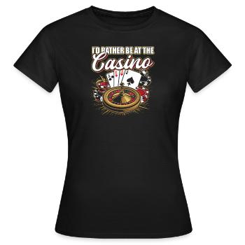Glücksspielhaus Casino Nacht Eher Im Casino - Frauen T-Shirt - Schwarz - Vorne - AI Model Female 172 dark (172cm)