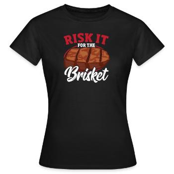 Poitrine de bœuf du Texas Viande de bœuf - T-shirt Femme - noir - Devant - AI Model Female 172 dark (172cm)