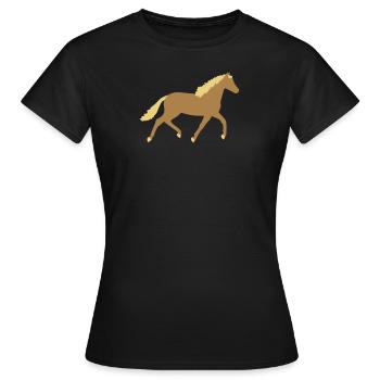 Pferd vektor - Frauen T-Shirt - Schwarz - Vorne - AI Model Female 172 dark (172cm)