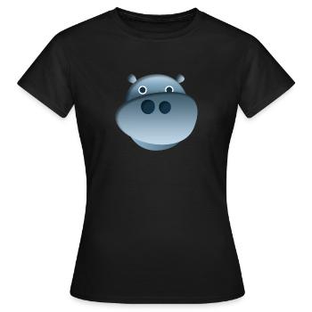 Goldiges Nilpferd - Frauen T-Shirt - Schwarz - Vorne - AI Model Female 172 dark (172cm)