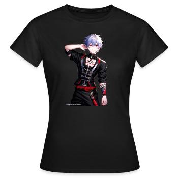Personne japonaise Anime - T-shirt Femme - noir - Devant - AI Model Female 172 dark (172cm)