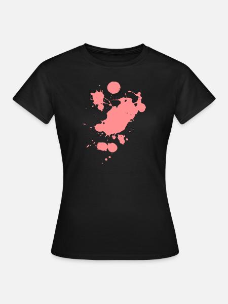 Farbklecks7 - Frauen T-Shirt - Schwarz