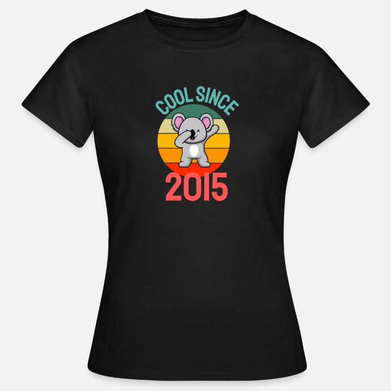 Cool since 2015 Retro Dabbing Koala 7th birthday - Women's T-Shirt - black