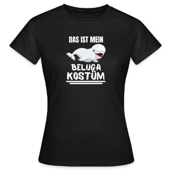 Beluga Wal Kostüm Ozean Tier Geschenk Beluga - Frauen T-Shirt - Schwarz - Vorne - AI Model Female 172 dark (172cm)