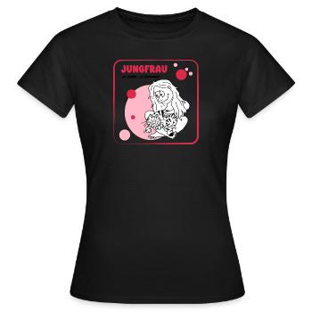 Sternzeichen Jungfrau - Frauen T-Shirt - Schwarz - Vorne - AI Model Female 172 dark (172cm)