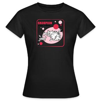 Sternzeichen Skorpion - Frauen T-Shirt - Schwarz - Vorne - AI Model Female 172 dark (172cm)