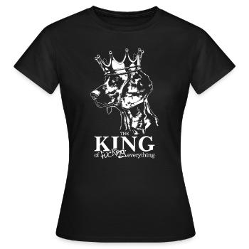 Chien de sueur hanovrien Roi de tout - T-shirt Femme - noir - Devant - AI Model Female 172 dark (172cm)