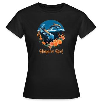 Récif de Ningaloo - T-shirt Femme - noir - Devant - AI Model Female 172 dark (172cm)