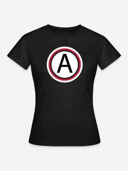 Buchstabe A - Frauen T-Shirt - Schwarz