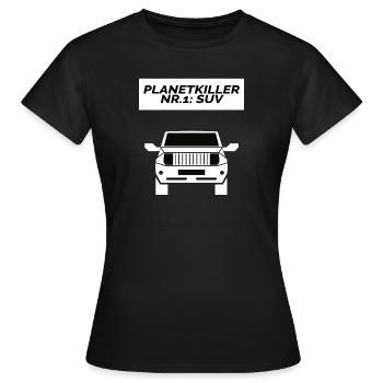 RIP Klima SUV Umweltverschmutzung Demo - Frauen T-Shirt - Schwarz - Vorne - AI Model Female 172 dark (172cm)
