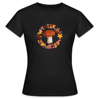 Champignons cueilleurs de champignons - T-shirt Femme - noir - Devant - AI Model Female 172 dark (172cm)