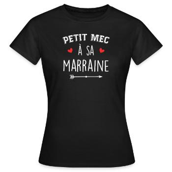 Kleiner Kerl zu seiner Patentante - Frauen T-Shirt - Schwarz - Vorne - AI Model Female 172 dark (172cm)