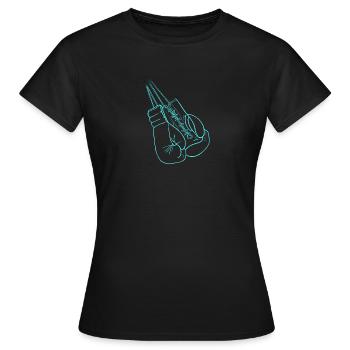 Gants de boxe - T-shirt Femme - noir - Devant - AI Model Female 172 dark (172cm)