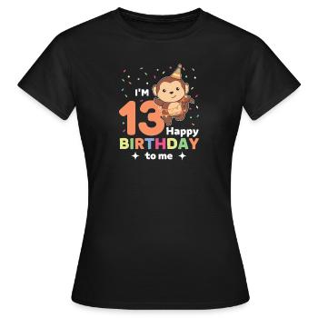 Singe pour les enfants de treize ans - T-shirt Femme - noir - Devant - AI Model Female 172 dark (172cm)