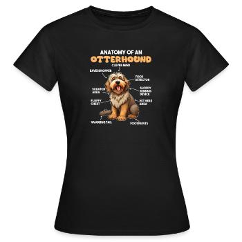 Explication du chien Anatomie d’un lévrier - T-shirt Femme - noir - Devant - AI Model Female 172 dark (172cm)