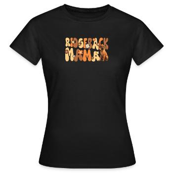 Rhodesian Ridgeback Groovy Ridgeback maman - T-shirt Femme - noir - Devant - AI Model Female 172 dark (172cm)
