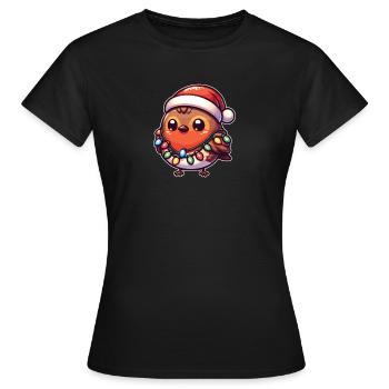 Fée de Noël Grive errante - T-shirt Femme - noir - Devant - AI Model Female 172 dark (172cm)
