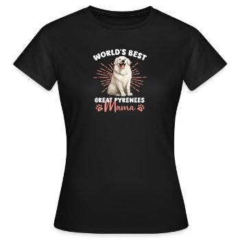 Bouvier des Pyrénées Grande Maman des Pyrénées - T-shirt Femme - noir - Devant - AI Model Female 172 dark (172cm)