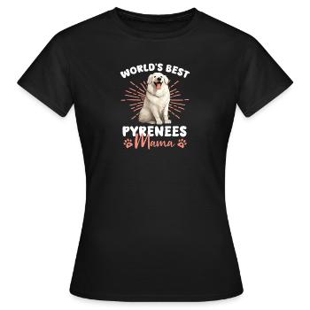 Bouvier des Pyrénées Grande Maman des Pyrénées - T-shirt Femme - noir - Devant - AI Model Female 172 dark (172cm)