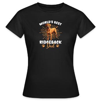 Rhodesian Ridgeback Groovy Ridgeback Dad - T-shirt Femme - noir - Devant - AI Model Female 172 dark (172cm)