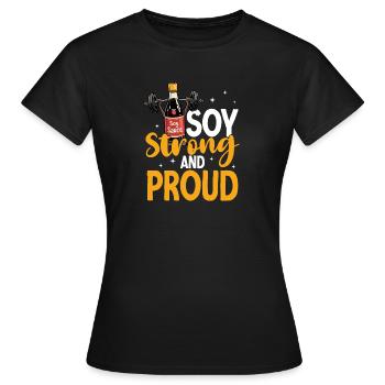 Soja Fort Et Fier Drôle Fitness - T-shirt Femme - noir - Devant - AI Model Female 172 dark (172cm)