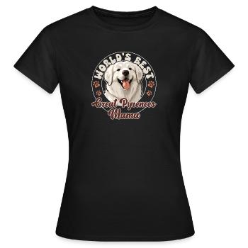 Bouvier des Pyrénées Grande Maman des Pyrénées - T-shirt Femme - noir - Devant - AI Model Female 172 dark (172cm)