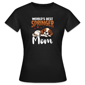 Épagneul springer anglais Meilleure maman springer au monde - T-shirt Femme - noir - Devant - AI Model Female 172 dark (172cm)