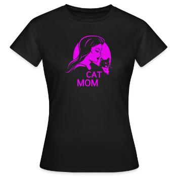 Cat Mom 9 - Frauen T-Shirt - Schwarz - Vorne - AI Model Female 172 dark (172cm)