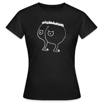 Visage de cul visage visage drôle - T-shirt Femme - noir - Devant - AI Model Female 172 dark (172cm)