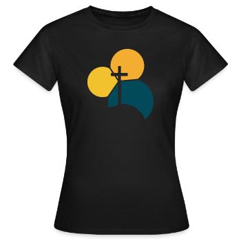 Cross Bible Christian - Women's T-Shirt - black - Front - AI Model Female 172 dark (172cm)