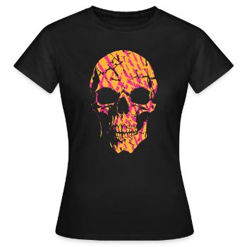 Crâne - motif coloré - T-shirt Femme - noir - Devant - AI Model Female 172 dark (172cm)